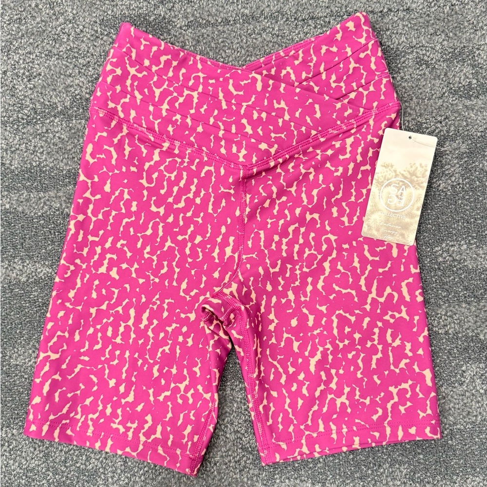 Women’s Biker Shorts Rain Spotted Orchid - XS